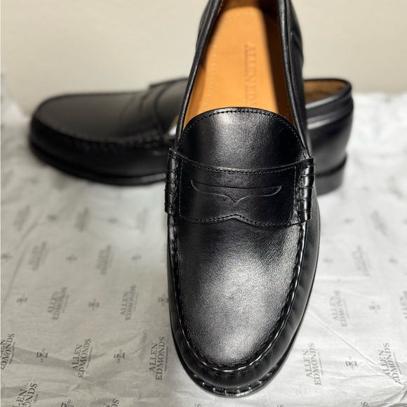 Allen Edmonds Black Leather Penny Loafers